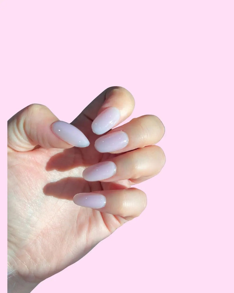 Lilac BIAB Press-On Nails on hand, view 2