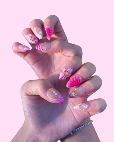 Blush Tide press on nails - Aurelle Beauty