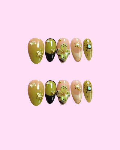 Botanical Bliss press on nails - Aurelle Beauty
