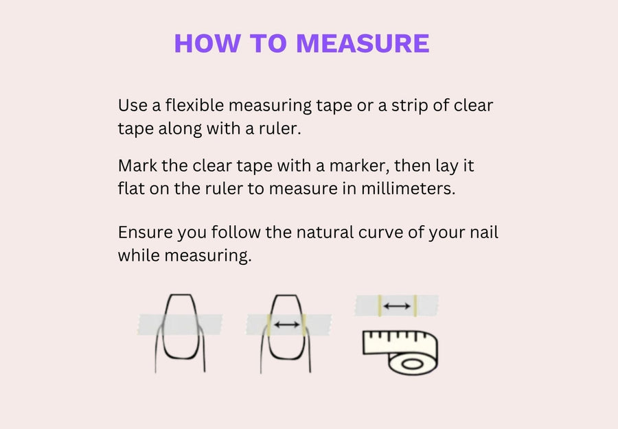 Press On Nail Size Guide: How to Measure Your Nails (mm Chart) - Aurelle Beauty