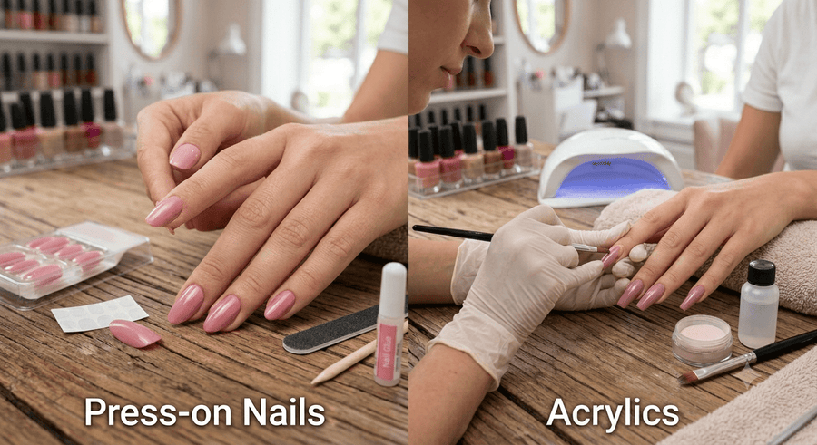 Press On Nails vs Acrylics: Cost, Damage & Wear Time Compared (Australia) - Aurelle Beauty