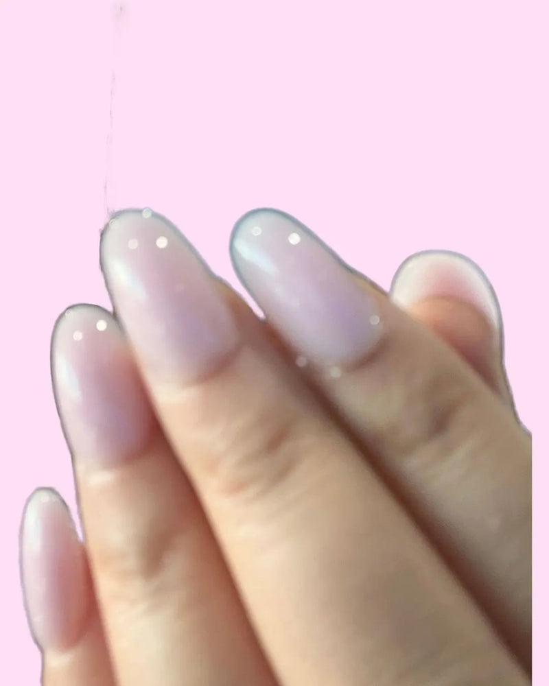 Milky Pink BIAB Press-On Nails on hand, view 2