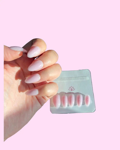 Soft Pink BIAB Press-On Nails on hand, view 1