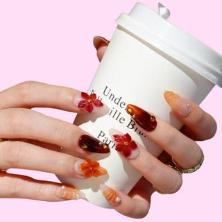 Autumn Bloom press on nails - Aurelle Beauty