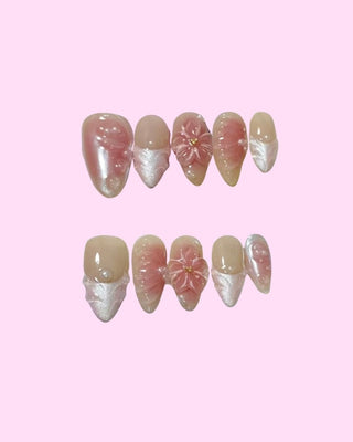 Blush Classique press on nails - Aurelle Beauty