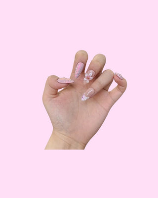 Blush Drift press on nails - Aurelle Beauty