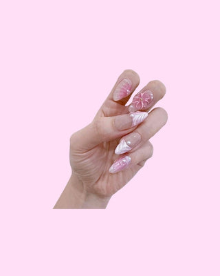 Blush Tide press on nails - Aurelle Beauty