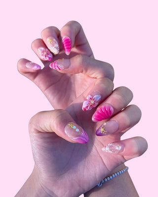 Blush Tide press on nails - Aurelle Beauty