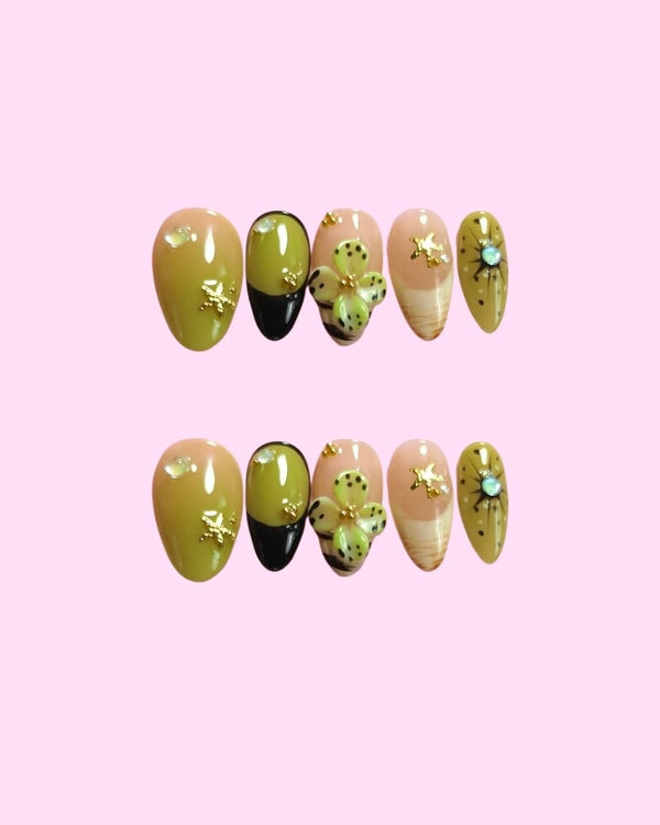 Botanical Bliss press on nails - Aurelle Beauty