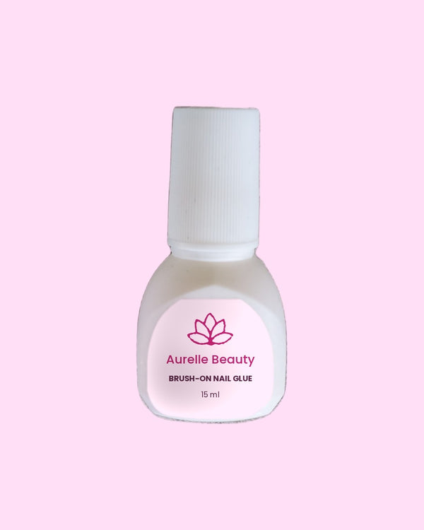 Aurelle Beauty brush-on nail glue 15 ml bottle for press on nails