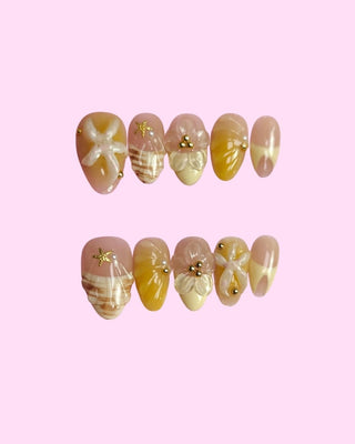 Coastal Glow press on nails - Aurelle Beauty
