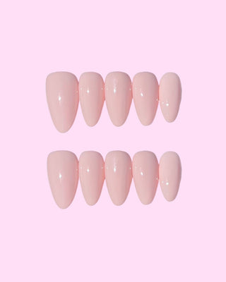 Dusty Pink_Short Almond press on nails - Aurelle Beauty
