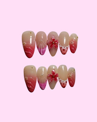 Floral Rouge press on nails - Aurelle Beauty