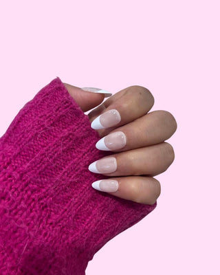 French Elegance _Short Almond press on nails - Aurelle Beauty