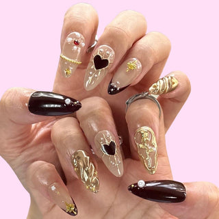 Lustrous Treasure press on nails - Aurelle Beauty