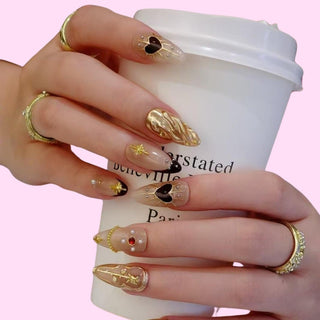 Lustrous Treasure press on nails - Aurelle Beauty