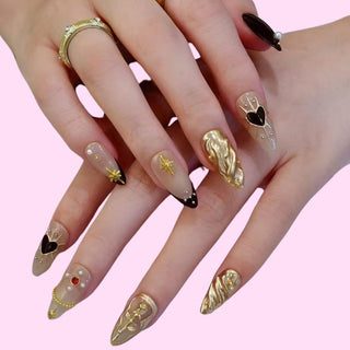 Lustrous Treasure press on nails - Aurelle Beauty