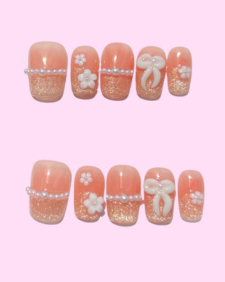 Nude French Tips Press on nails 1 press on nails - Aurelle Beauty
