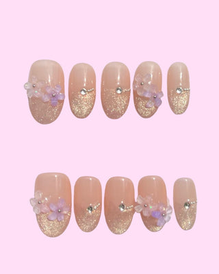 Nude French Tips Press on nails 4 press on nails - Aurelle Beauty