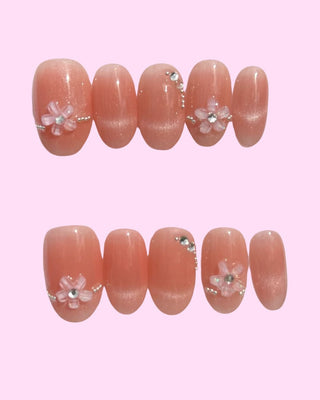 Nude French Tips Press on nails 5 press on nails - Aurelle Beauty