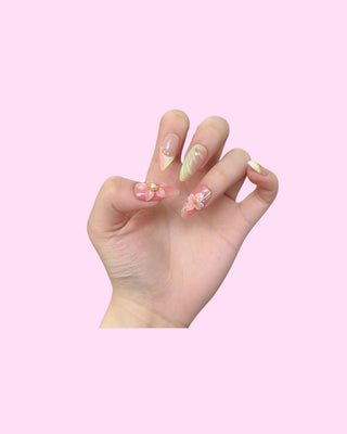 Petal Cove press on nails - Aurelle Beauty
