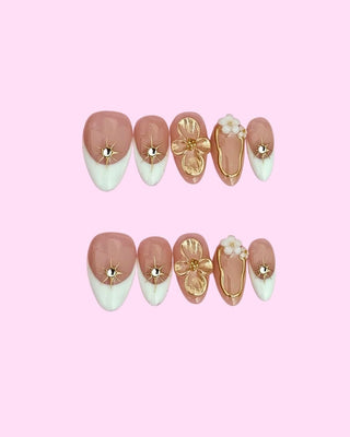 Petal French press on nails - Aurelle Beauty