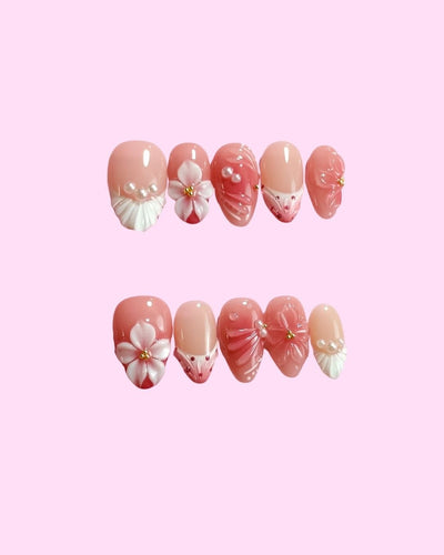 Pink Whisper press on nails - Aurelle Beauty