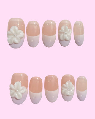 Purple French Tips Press on nails 6 press on nails - Aurelle Beauty
