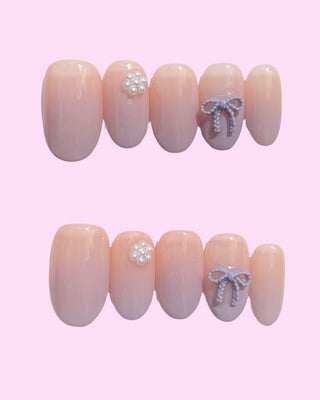 Purple French Tips Press on nails 8 press on nails - Aurelle Beauty