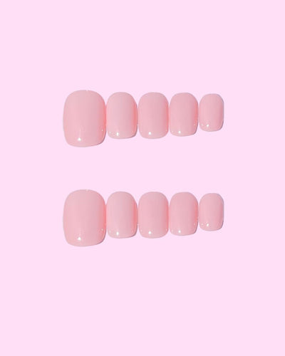 Rose Quartz_Extra Short press on nails - Aurelle Beauty