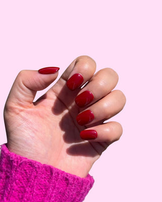 Scarlet Silk_Extra Short press on nails - Aurelle Beauty