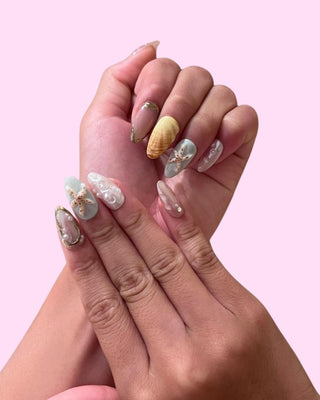 Seabreeze Charm press on nails - Aurelle Beauty