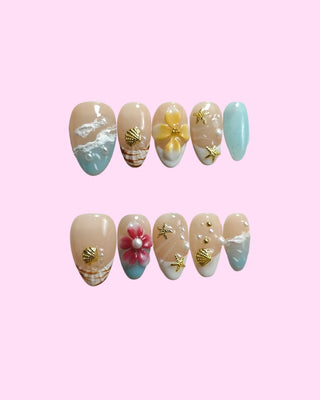 Seafoam Dreams press on nails - Aurelle Beauty