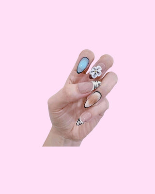 Seaside Charm press on nails - Aurelle Beauty
