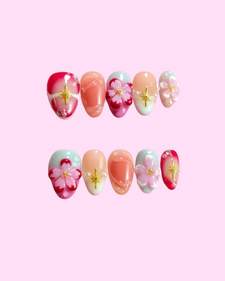 Secret Garden press on nails - Aurelle Beauty