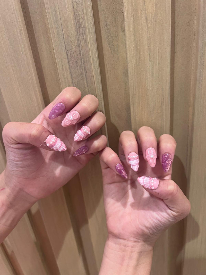 Shoreline Spritz press on nails - Aurelle Beauty