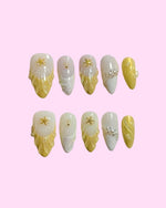 Sunny Shoreline press on nails - Aurelle Beauty