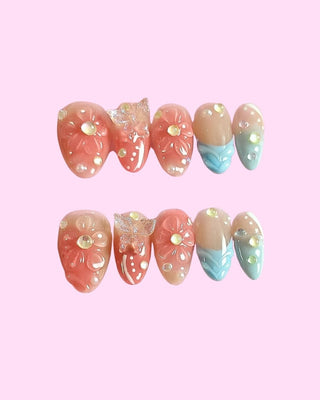 Tropical Charm press on nails - Aurelle Beauty